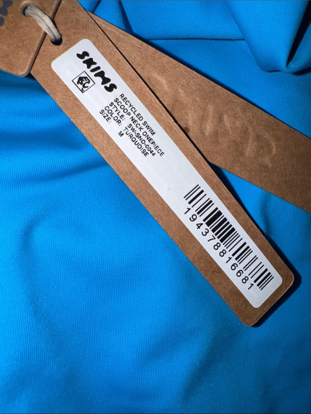 🔥NWT SKIMS Scoop Neck One Piece TURQUOISE (Medium) READY TO SHIP🩵
